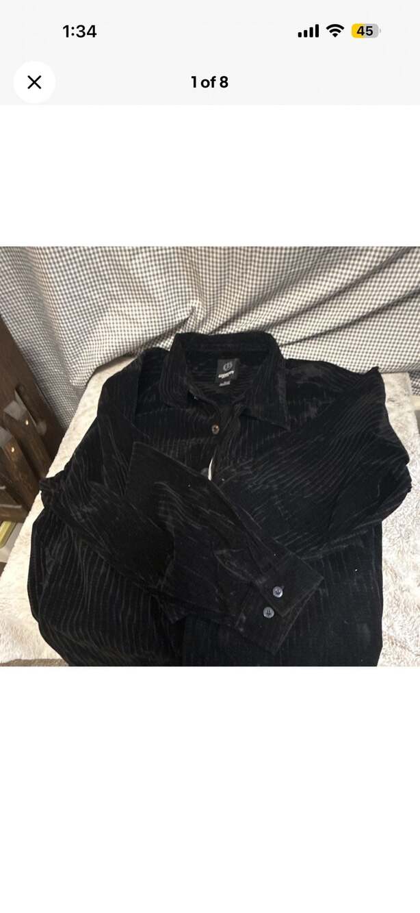 Godbody Black Corduroy 2-Piece Set for Men - Shirt and Pants (2XL, Size 40
